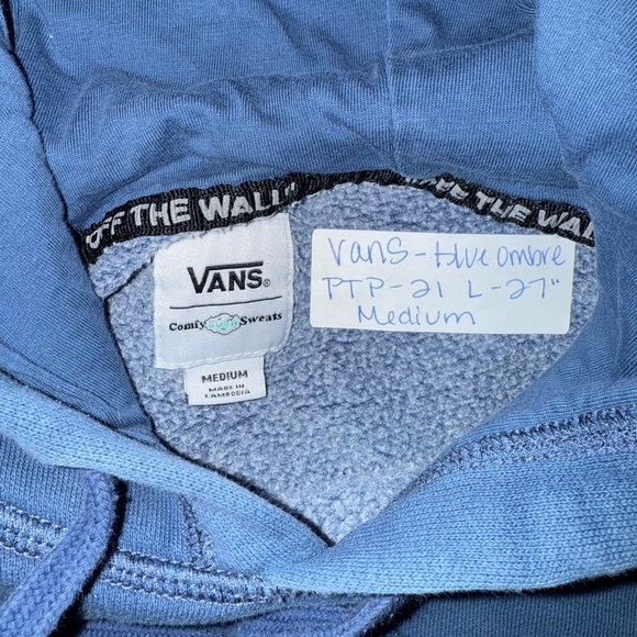 Vans Blue Ombre Hoodie - Size Medium - Picture 3 of 8